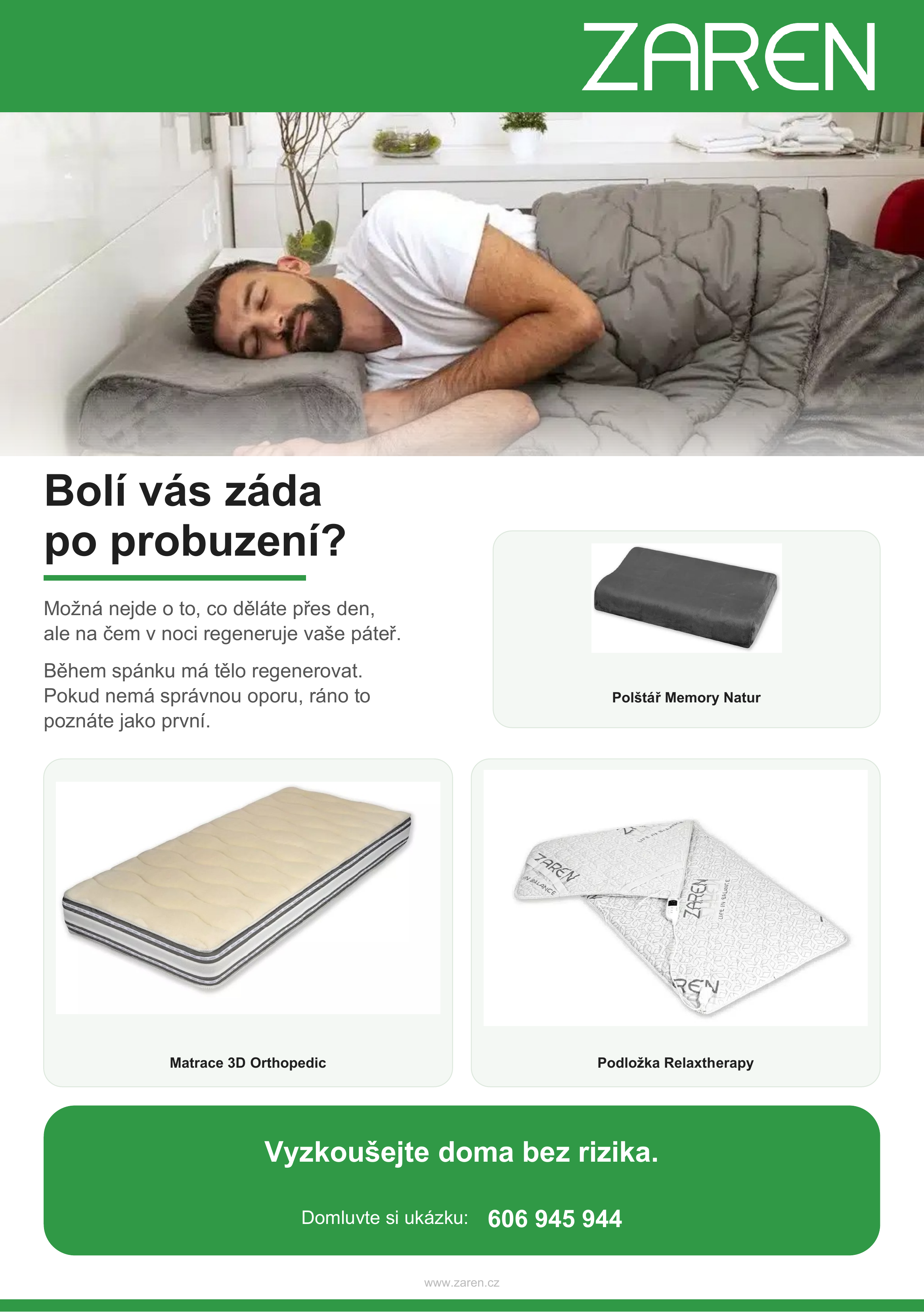 Leták Zaren — náhled A5